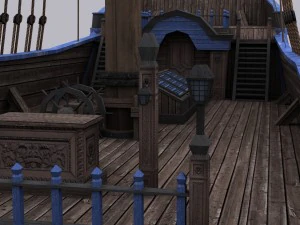 frigate blue 3D Model