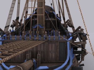 frigate blue Modèle 3D