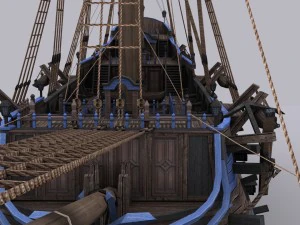 frigate blue 3D Model