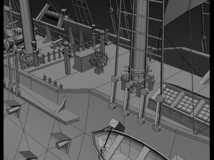 frigate blue Modèle 3D
