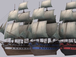 frigate 3 3D Model
