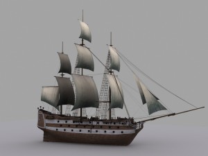 frigate 3 3D Модель