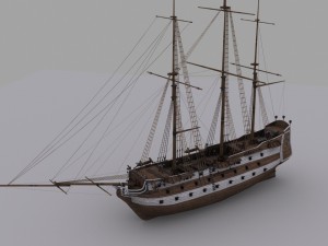 frigate 3 3D Модель