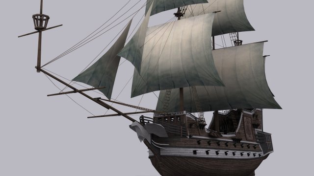 galeon Modelo 3D .c4d .max .obj .3ds .fbx .stl .blend 