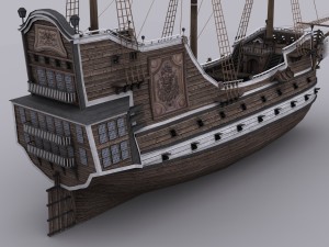 galeon Modelo 3D