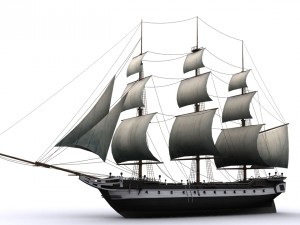 warship corvette Model 3D