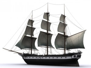 warship corvette Model 3D