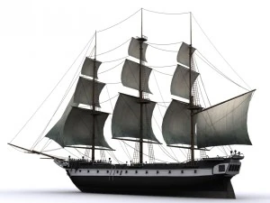 warship corvette 3D Model