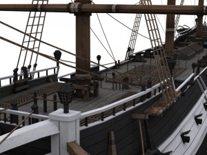 warship corvette Model 3D