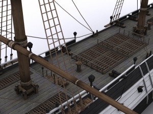 warship corvette Model 3D