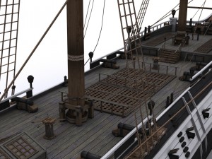 warship corvette Model 3D
