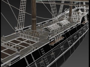 warship corvette Model 3D