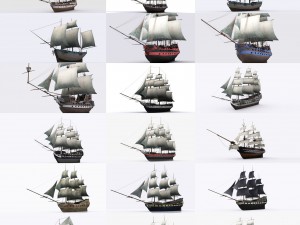17 sailing ship 3D Model