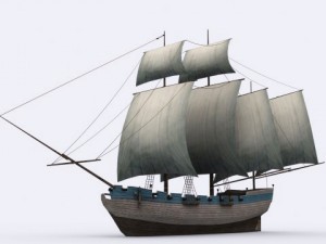 17 sailing ship 3Dモデル