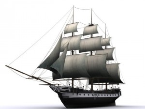 17 sailing ship 3Dモデル
