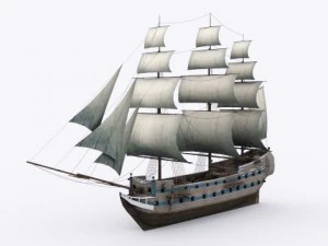 17 veliero Modello 3D