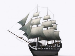 17 sailing ship 3Dモデル