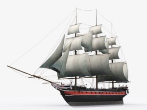 17 sailing ship 3Dモデル