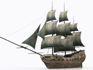 17 sailing ship 3Dモデル