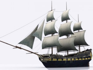 17 sailing ship 3Dモデル