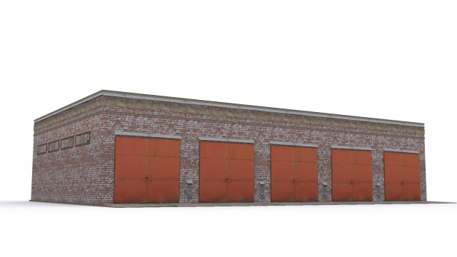 garage Modello 3D .c4d .max .obj .3ds .fbx .stl .blend 