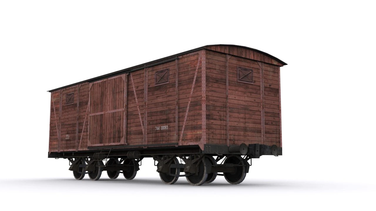 old railway carriage 3D Model .c4d .max .obj .3ds .fbx .stl .blend
