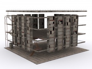 old brick workshop Model 3D