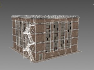 old brick workshop Model 3D