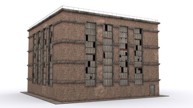 old brick workshop Model 3D .c4d .max .obj .3ds .fbx .stl .blend 