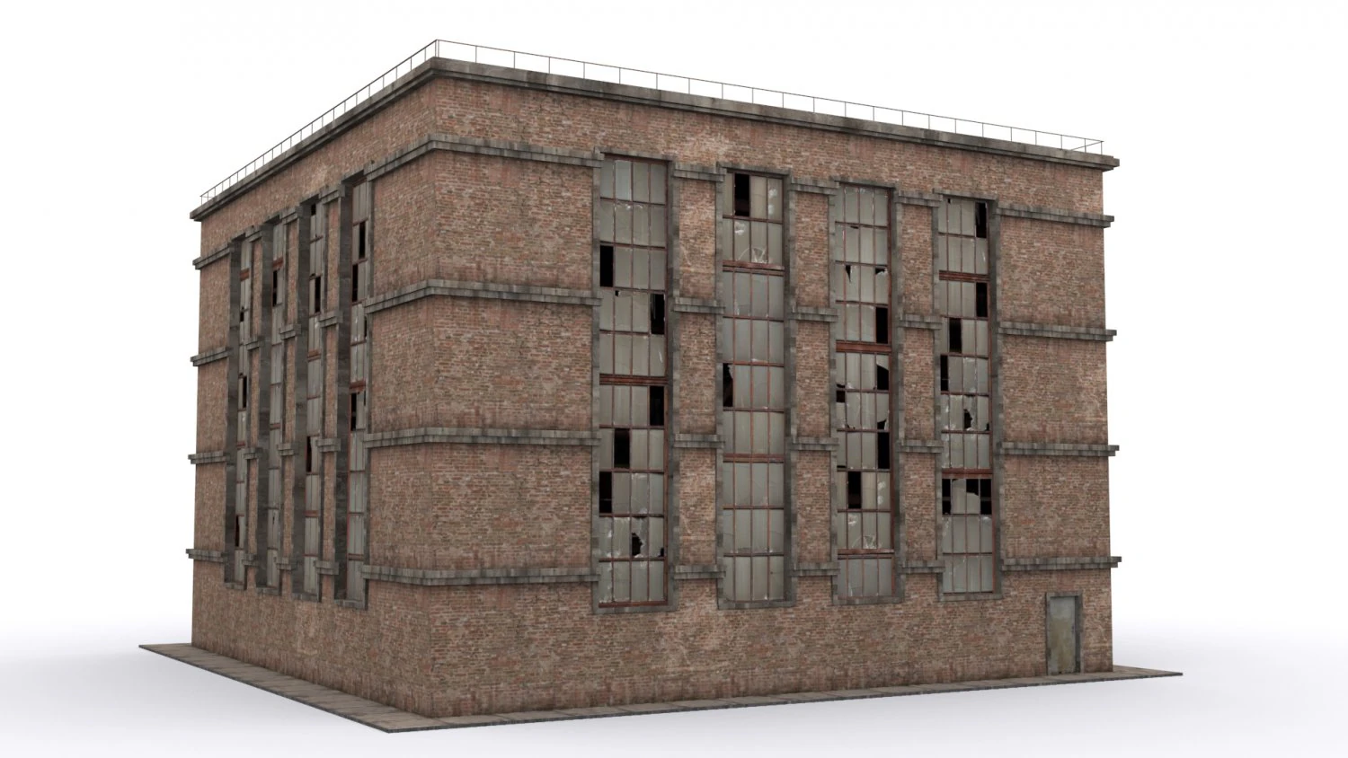 old brick workshop 3D Model .c4d .max .obj .3ds .fbx .stl .blend 
