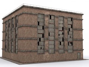 vecchia officina di mattoni Modello 3D