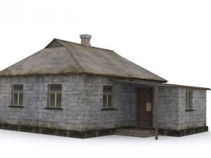 vecchia casa di mattoni Modello 3D