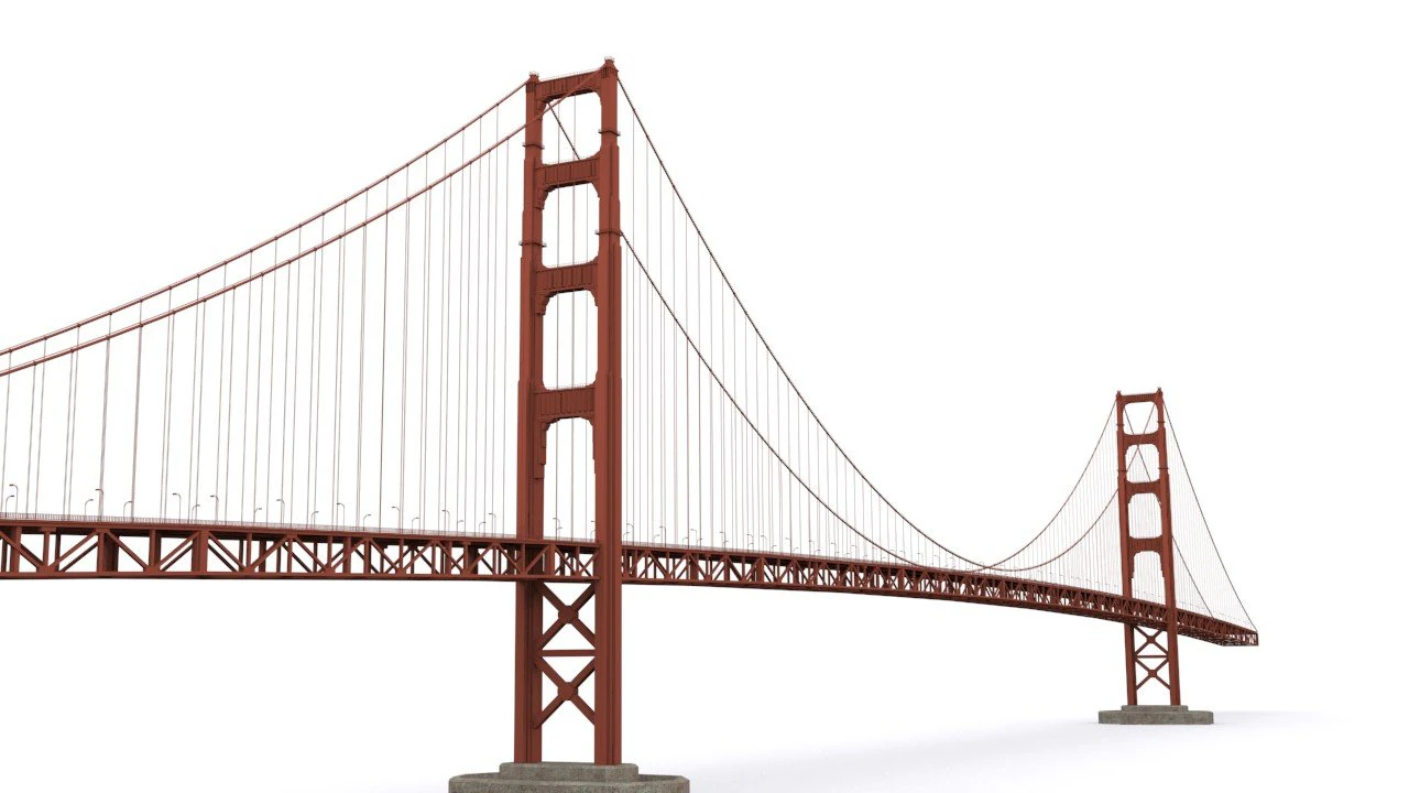 pont du Golden Gate Modèle 3D .c4d .max .obj .3ds .fbx .stl .blend 
