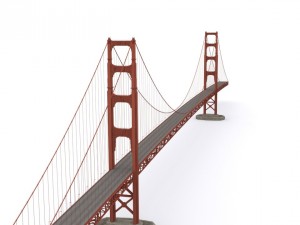 golden gate bridge Modelo 3D