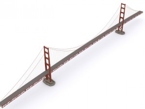 golden gate bridge Modelo 3D