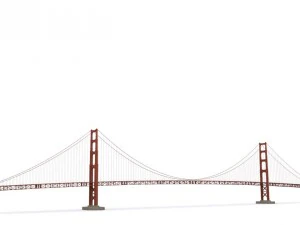 pont du Golden Gate Modèle 3D