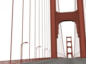 pont du Golden Gate Modèle 3D