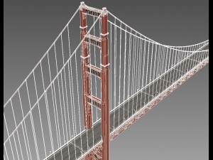 golden gate bridge Modelo 3D