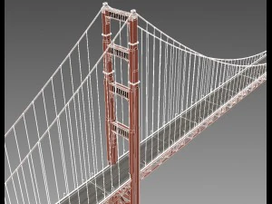 pont du Golden Gate Modèle 3D