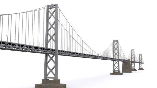 oakland bay bridge 3D Model .c4d .max .obj .3ds .fbx .stl .blend 