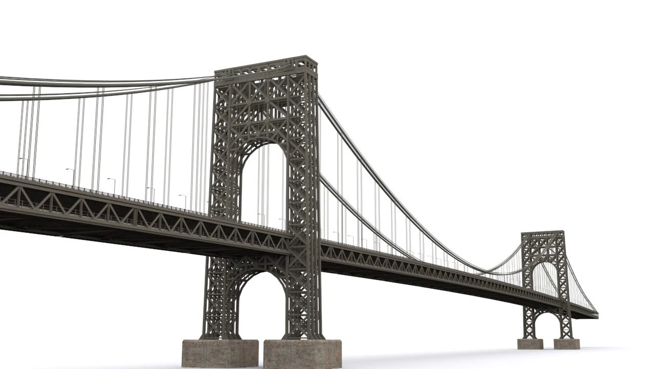 george washington bridge 3D Model .c4d .max .obj .3ds .fbx .stl .blend