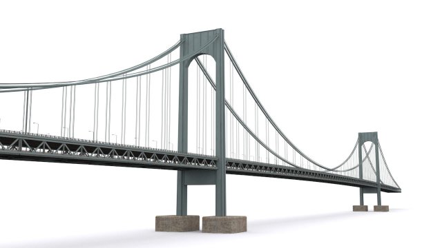 verrazano narrows bridge Modèle 3D .c4d .max .obj .3ds .fbx .stl .blend 