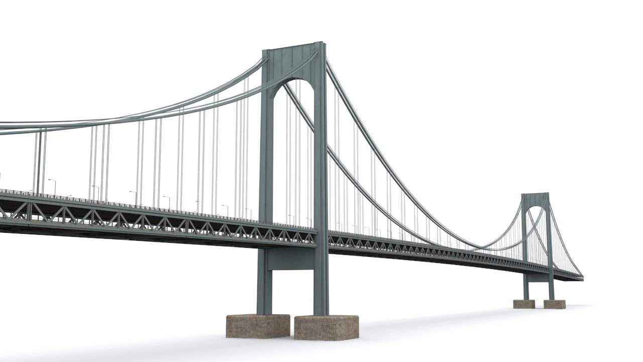 verrazano narrows bridge 3D Model .c4d .max .obj .3ds .fbx .stl .blend