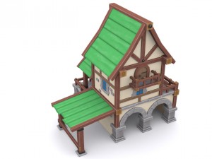 cartoon house Modèle 3D