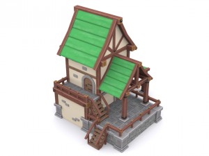 cartoon house Modèle 3D