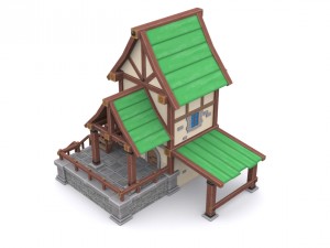 cartoon house Modèle 3D
