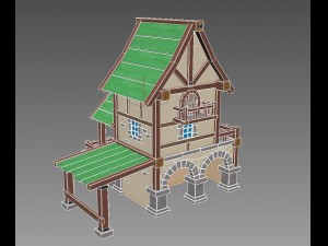 cartoon house Modèle 3D