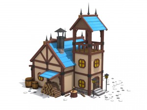 cartoon house 3D Model