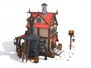 cartoon house 3Dモデル