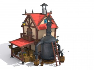 cartoon house 3Dモデル